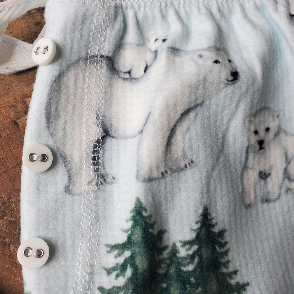 PJ Salvage just chill polar bear loungewear pajama pants ice blue Winter Whimsy - Picture 3 of 7